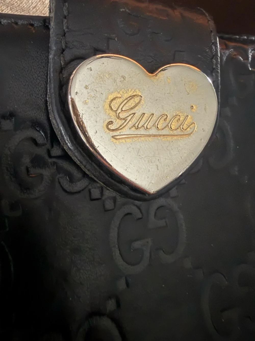 Gucci Guccissima Heart French Flap Wallet - Picture 5 of 16